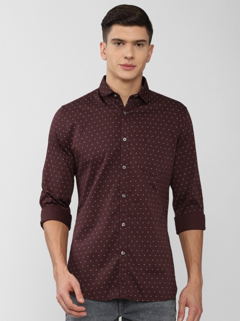 

Van Heusen Sport Men Maroon Slim Fit Printed Cotton Casual Shirt