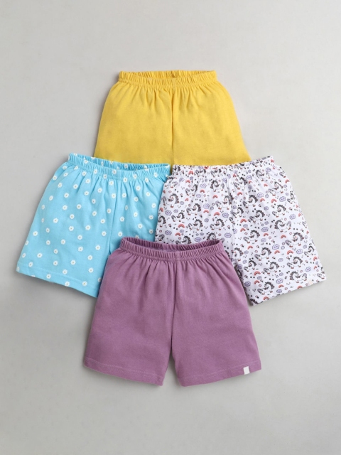 

Hopscotch Girls Pack of 4 Printed Shorts, Multi