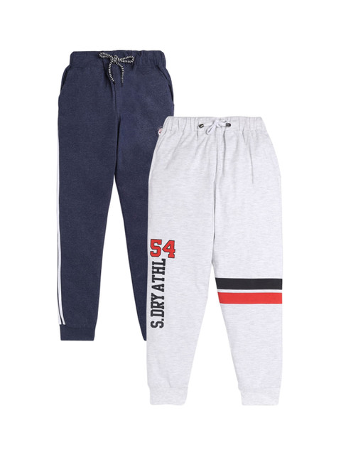 

Hopscotch Boys Pack Of 2 Cotton Joggers, Navy blue