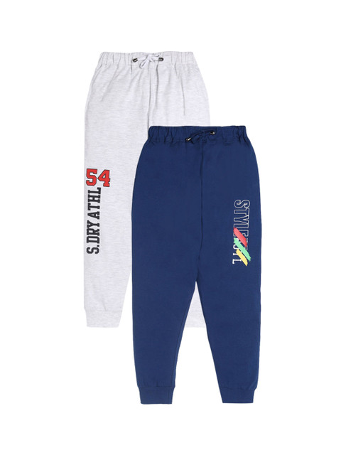 

Hopscotch Boys Pack Of 2 Printed Track Pants, Navy blue