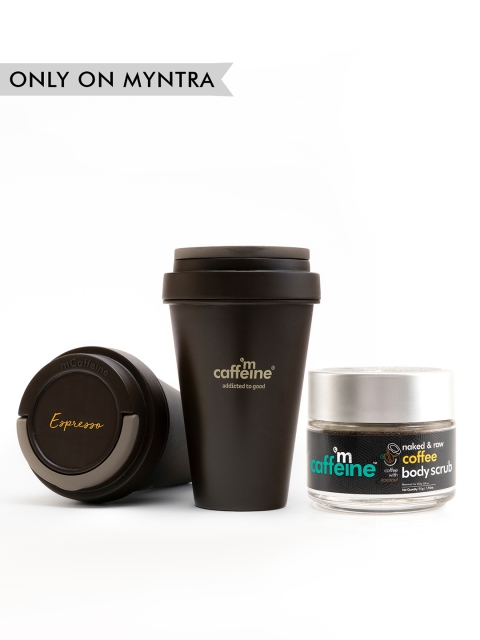 

MCaffeine Exfoliating Coffee Body Scrub & Espresso Body Wash Combo (55g + 300ml), Coffee brown