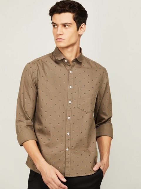 

CODE by Lifestyle Men Black Slim Fit Printed Casual Shirt