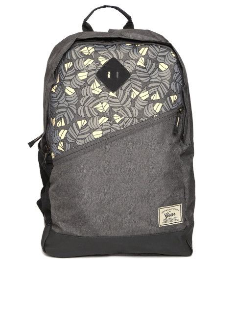 

Gear Unisex Charcoal Grey Printed Forest Backpack