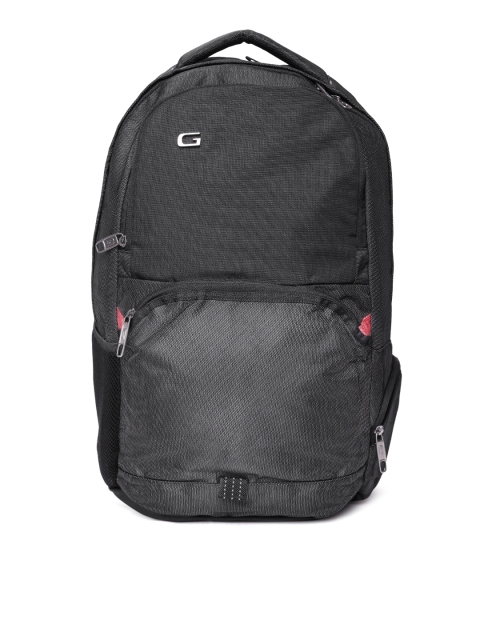 

Gear Unisex Grey & Black Colourblocked Backpack