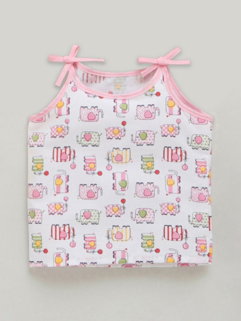 

Hopscotch Kids Pink Printed T-shirt
