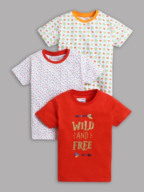 

Hopscotch Boys Red 3 Printed T-shirt
