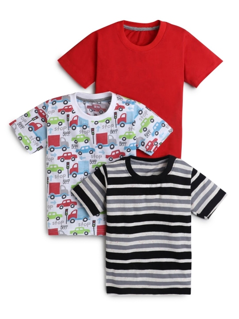 

Hopscotch Boys Multicoloured & fire brick 3 T-shirt, Multi