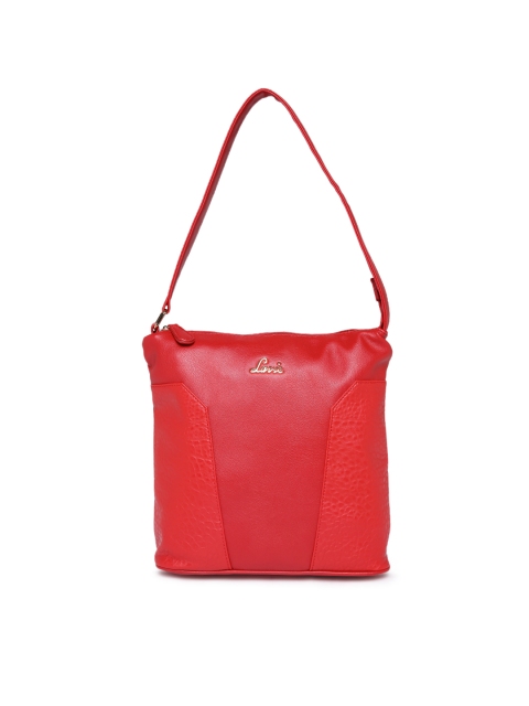 

Lavie Red Textured Hobo Bag