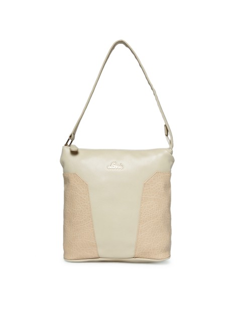 

Lavie Beige Textured Hobo Bag