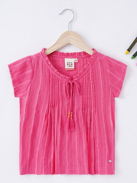 

Ed-a-Mamma Pink Striped Pure Cotton Top