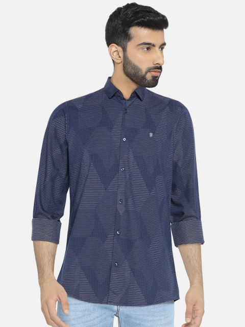

Being Human Clothing Navy Blue Slim Fit Casual Shirt