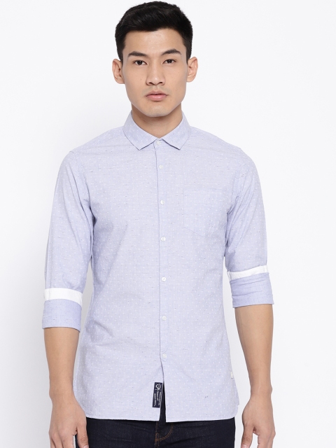 

Being Human Clothing Men Blue Slim Fit Casual Shirt