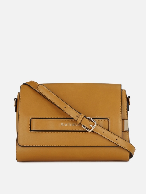 

Van Heusen Woman Brown PU Structured Sling Bag with Bow Detail