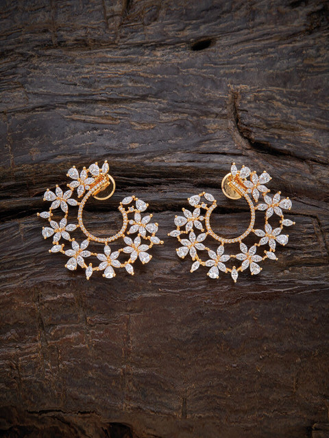 

Kushal's Fashion Jewellery White Floral Drop Earrings