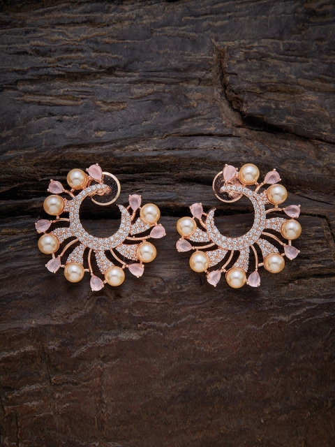 

Kushal's Fashion Jewellery Pink Floral Studs Earrings