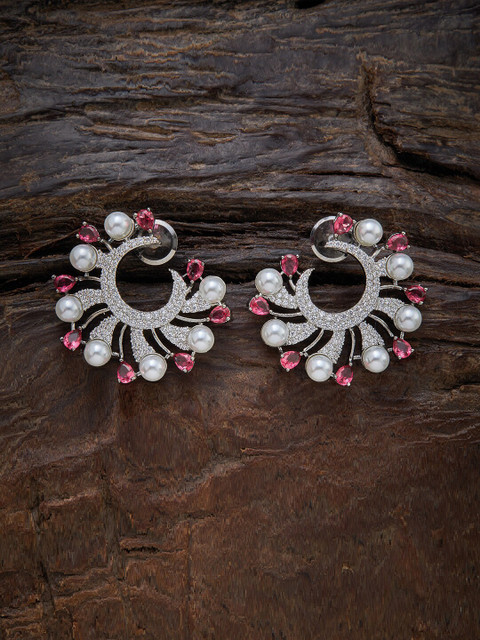 

Kushal's Fashion Jewellery Red Floral Studs Earrings