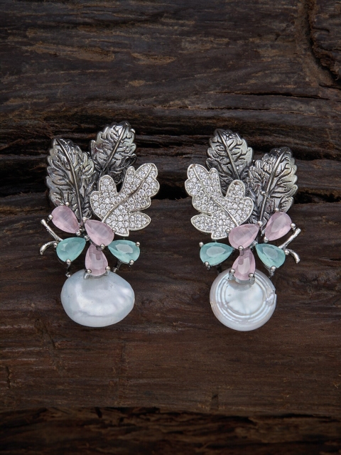 

Kushal's Fashion Jewellery Pink Floral Studs Earrings