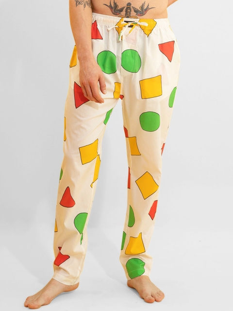 

Snitch Men Beige Printed Cotton Lounge Pant