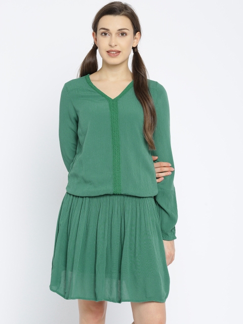 

Vero Moda Women Green Drop-Waist Dress