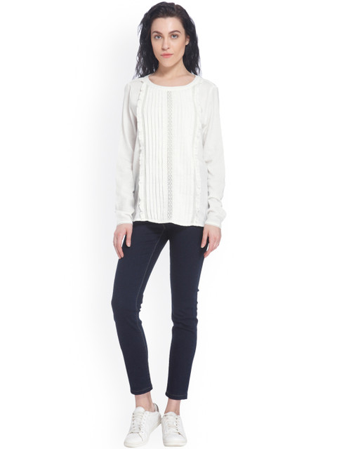 

Vero Moda Women White Solid Top