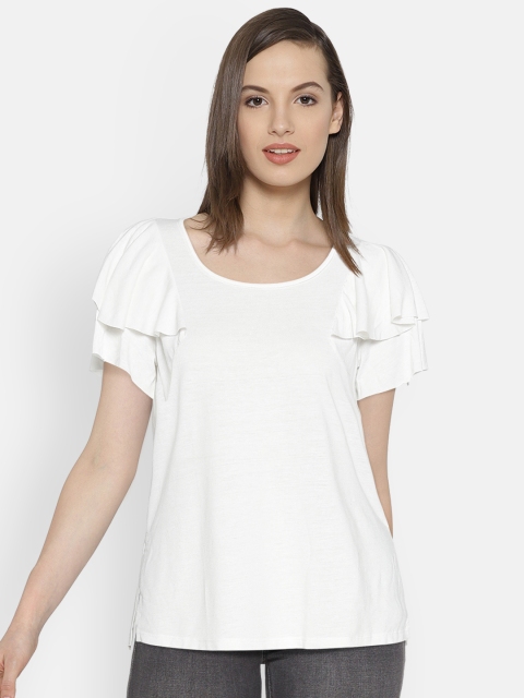 

Vero Moda Women White Solid Top