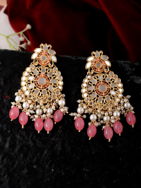 

Shoshaa Pink Contemporary Drop Earrings