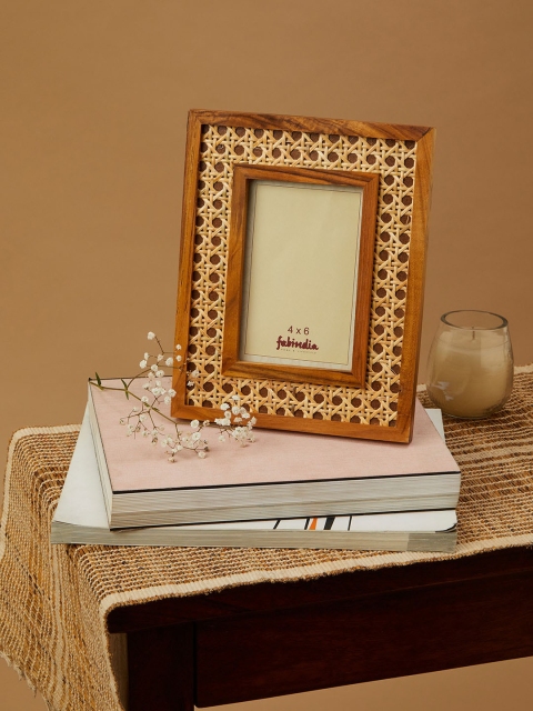 

Fabindia Beige Textured Wooden Photo Frame