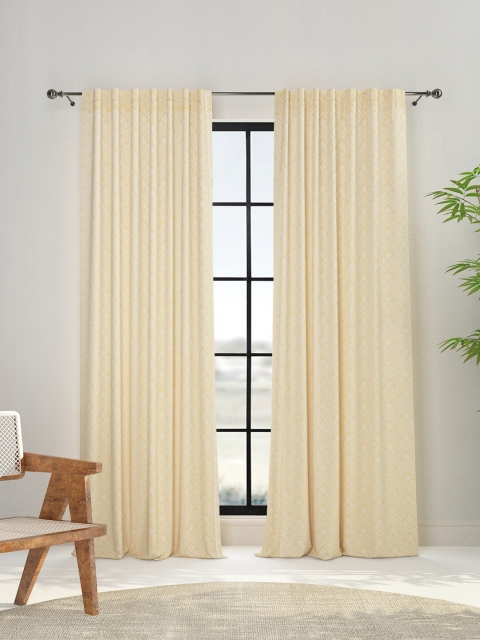 

Fabindia Yellow Floral Window Curtain