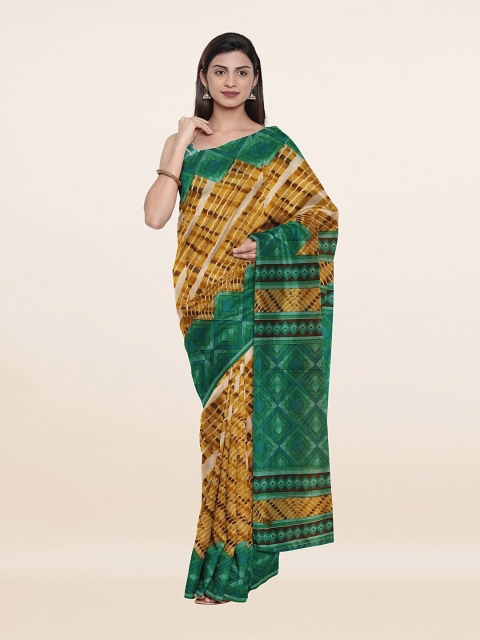 

Pothys Tan & Yellow Pure Cotton Saree