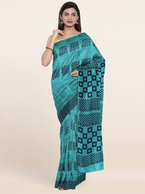 

Pothys Blue Pure Cotton Saree