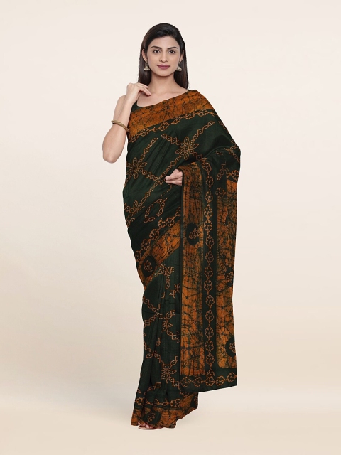 

Pothys Green & Yellow Ethnic Motifs Pure Cotton Saree