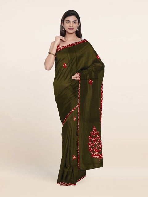 

Pothys Green & Red Pure Cotton Saree