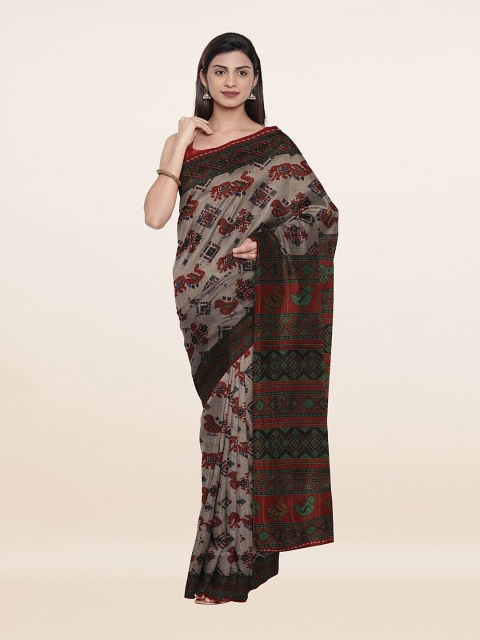 

Pothys Grey Pure Cotton Saree