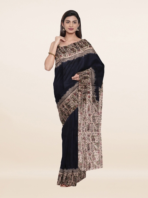 

Pothys Blue & Pink Pure Cotton Saree