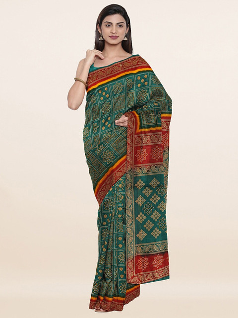 

Pothys Green Pure Cotton Saree