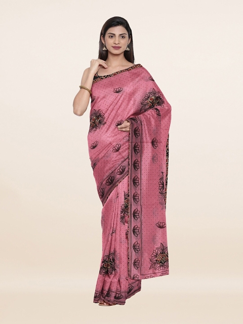 

Pothys Lavender & Black Floral Pure Cotton Saree