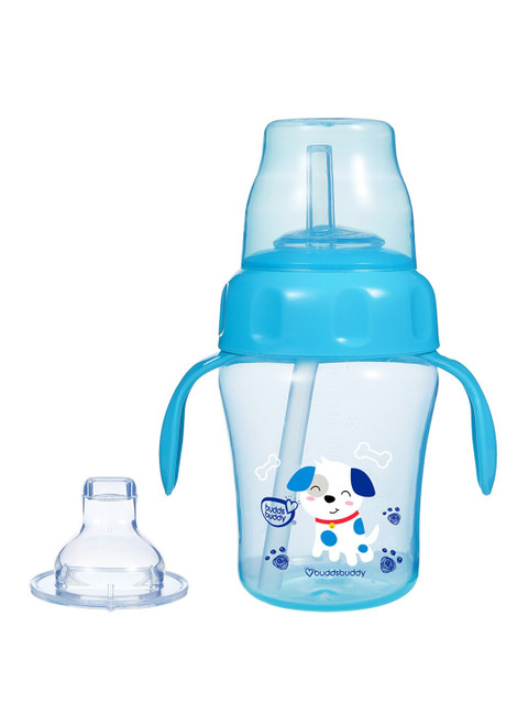 

BUDDSBUDDY Blue BPA Free Anti-Spill Baby Sipper Cup 240ml