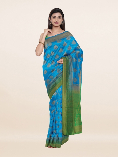 

Pothys Blue & Green Woven Design Art Silk Saree