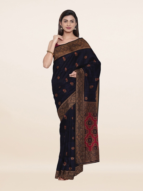 

Pothys Blue & Red Woven Design Art Silk Saree