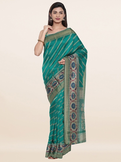 

Pothys Green Ethnic Motifs Printed Art Silk Saree