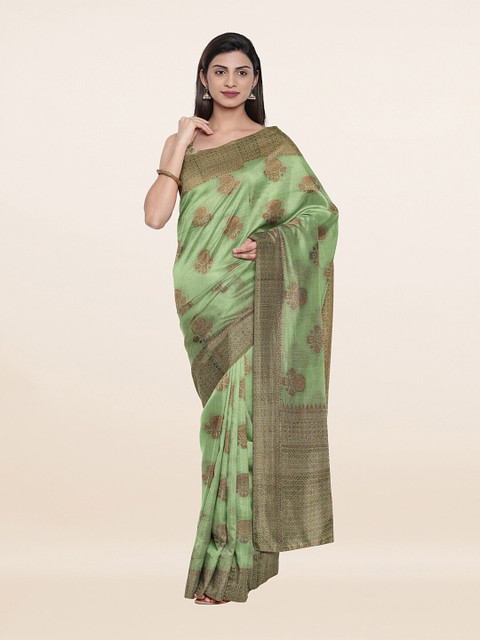 

Pothys Green Woven Design Art Silk Saree