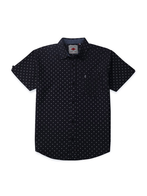 

Gini and Jony Boys Grey Classic Printed Casual Shirt