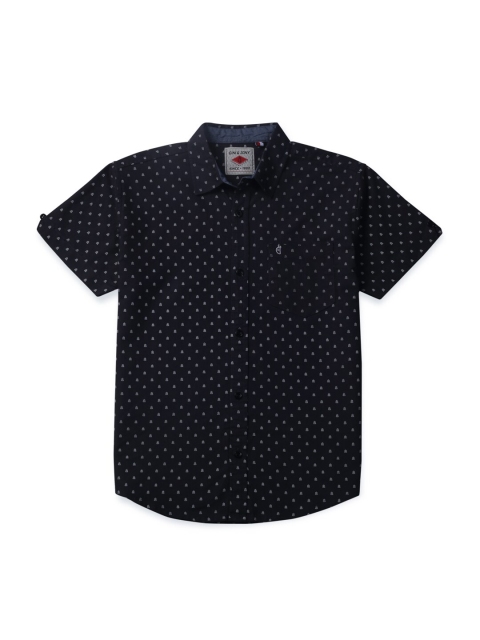

Gini and Jony Boys Grey Classic Printed Casual Shirt