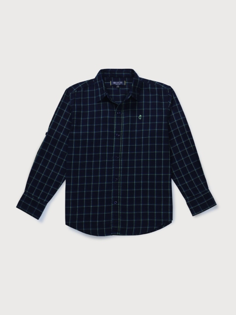 

Gini and Jony Boys Blue Classic Checked Casual Shirt