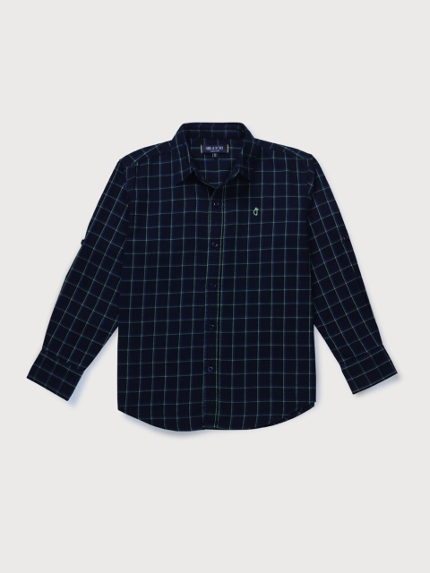 

Gini and Jony Boys Blue Classic Checked Casual Shirt
