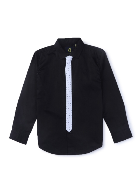 

Gini and Jony Boys Black Classic Casual Shirt