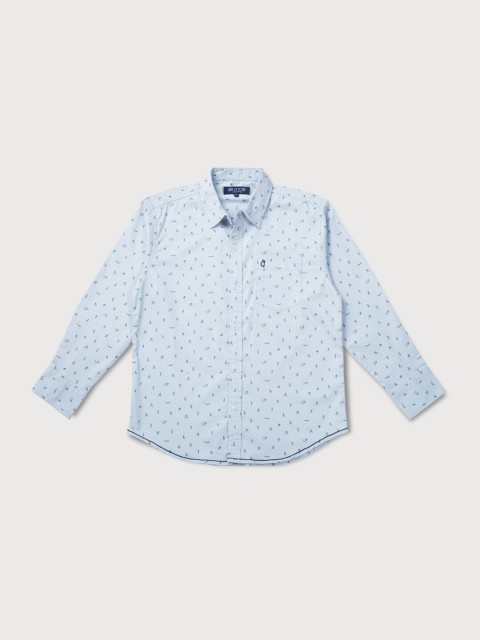 

Gini and Jony Boys Grey Classic Printed Casual Shirt