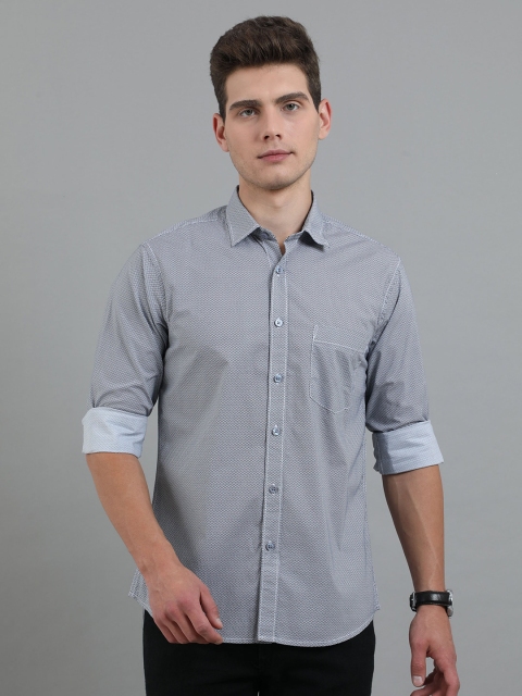 

PLATYPUSS Men White Contemporary Slim Fit Casual Shirt