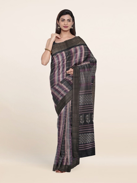 

Pothys Grey Melange & Green Floral Art Silk Saree