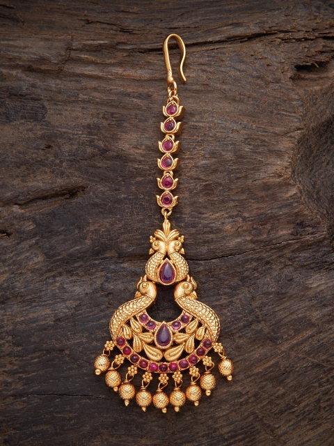 

Kushal's Fashion Jewellery Women Red & Gold-Toned Embellished Hair Accessory Set of